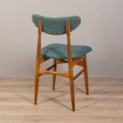 Pair of 60s vintage chairs in green fabric Italian design