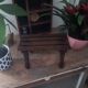 Vintage stool carries plant 70s/80s