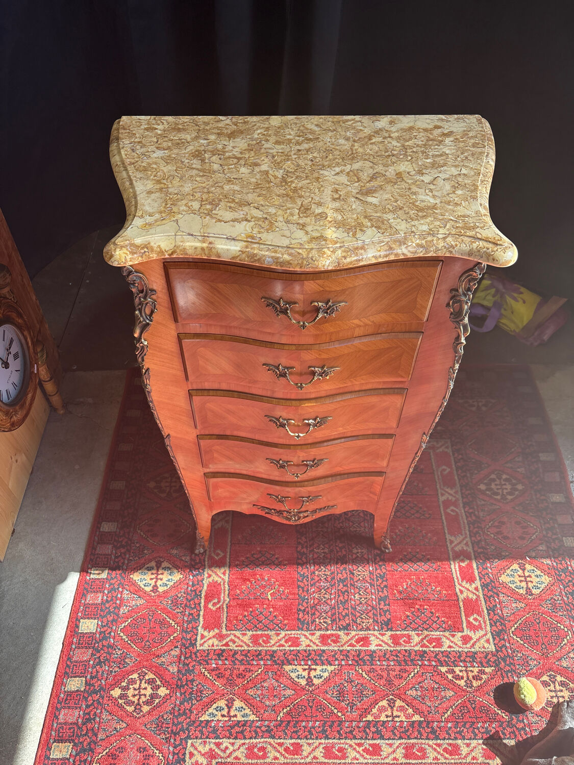 Chest of drawers with 5 drawers in louis xv style stamped skalski
