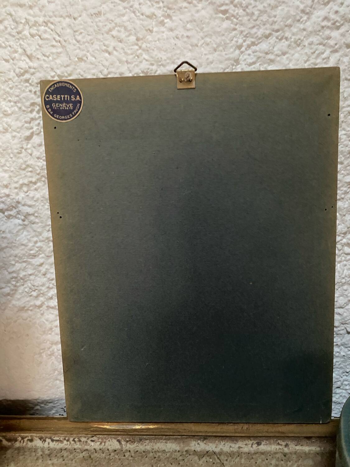 Small old framed oil on cardboard