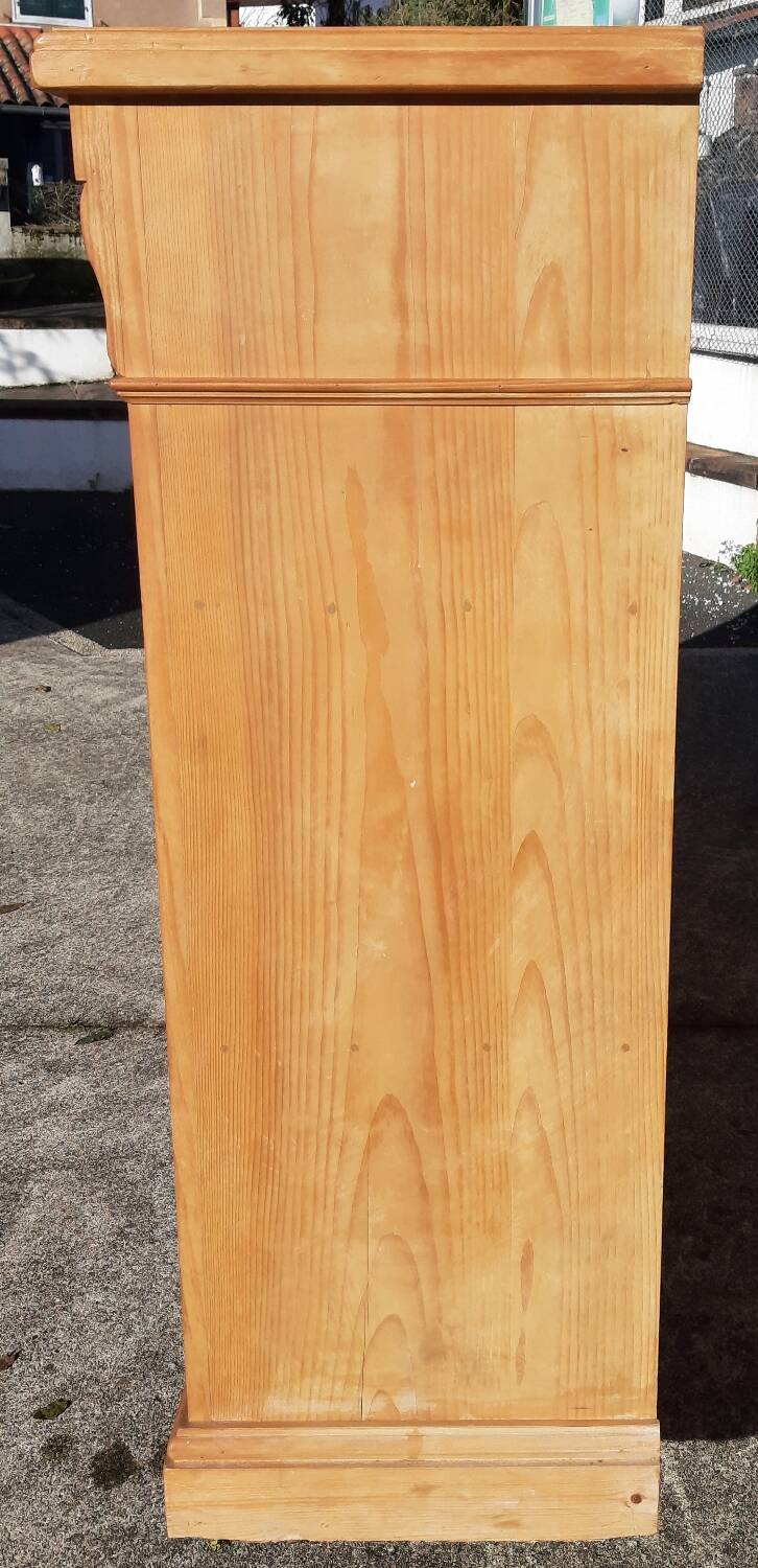 Pine bookcase (251 x 49 x height 288 cm)