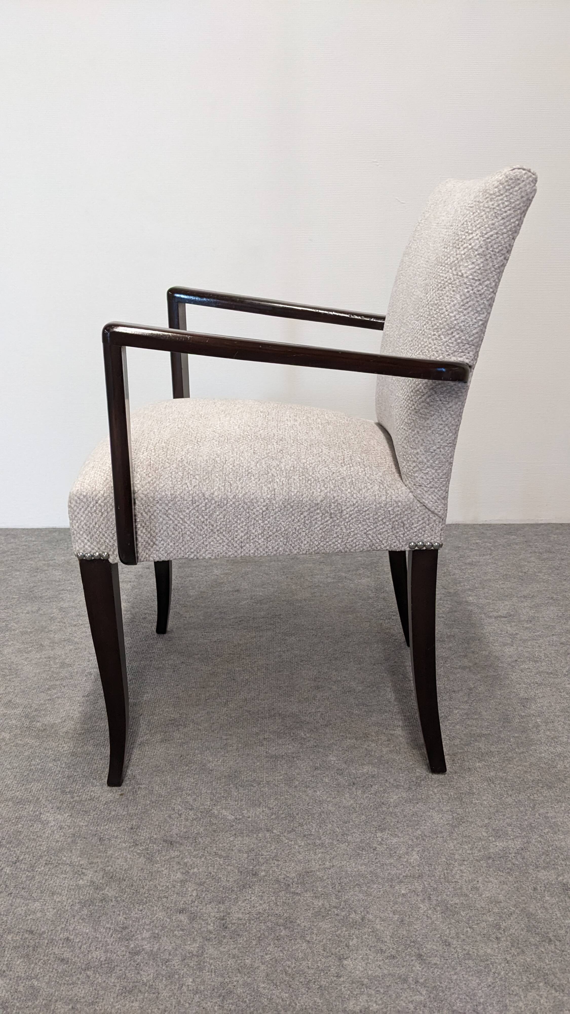 Paire de fauteuils bridges Art déco, France vers 1920