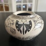 vase en céramique décoré par l'artiste René Poirot