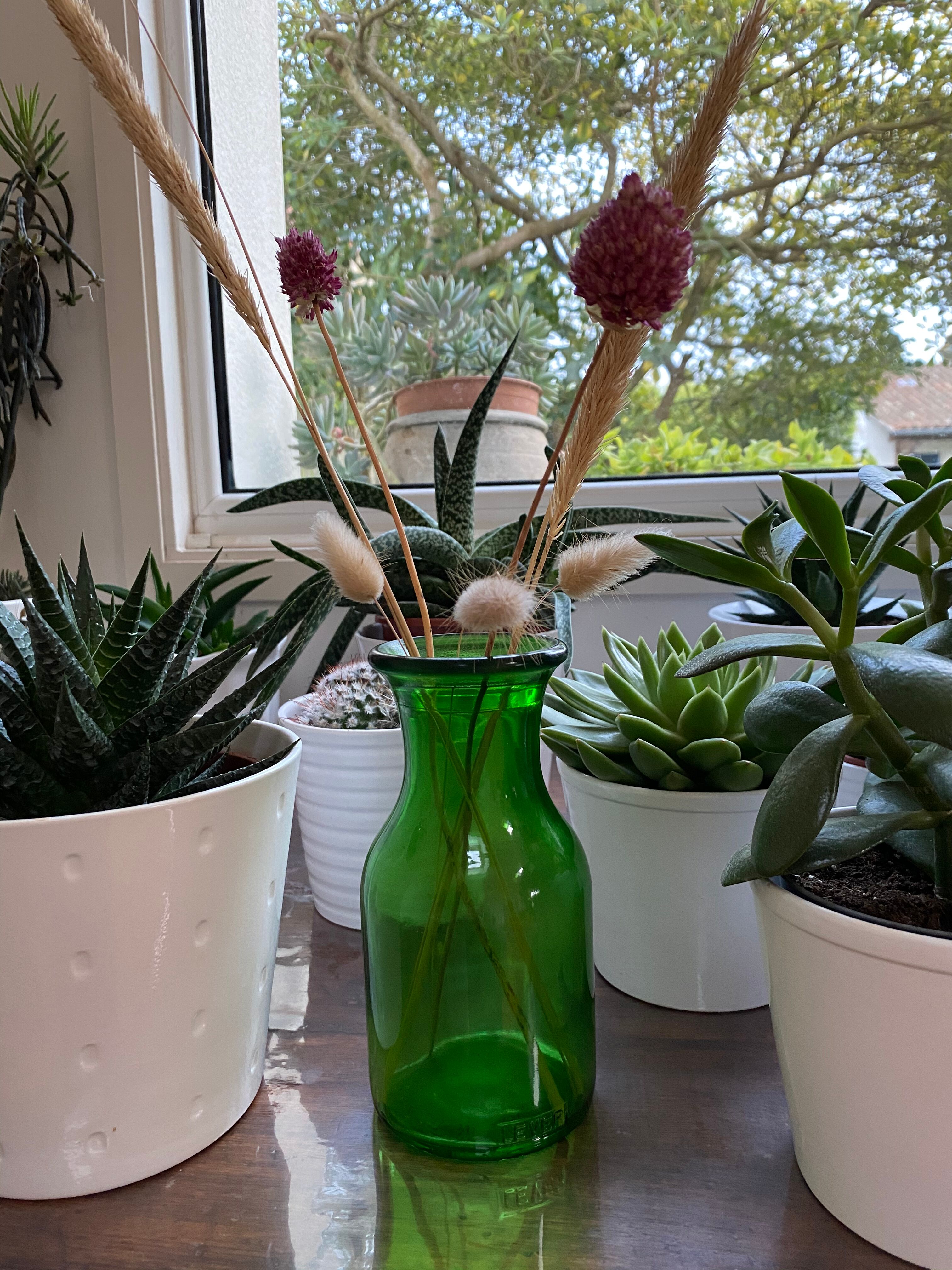 Vase vert vintage