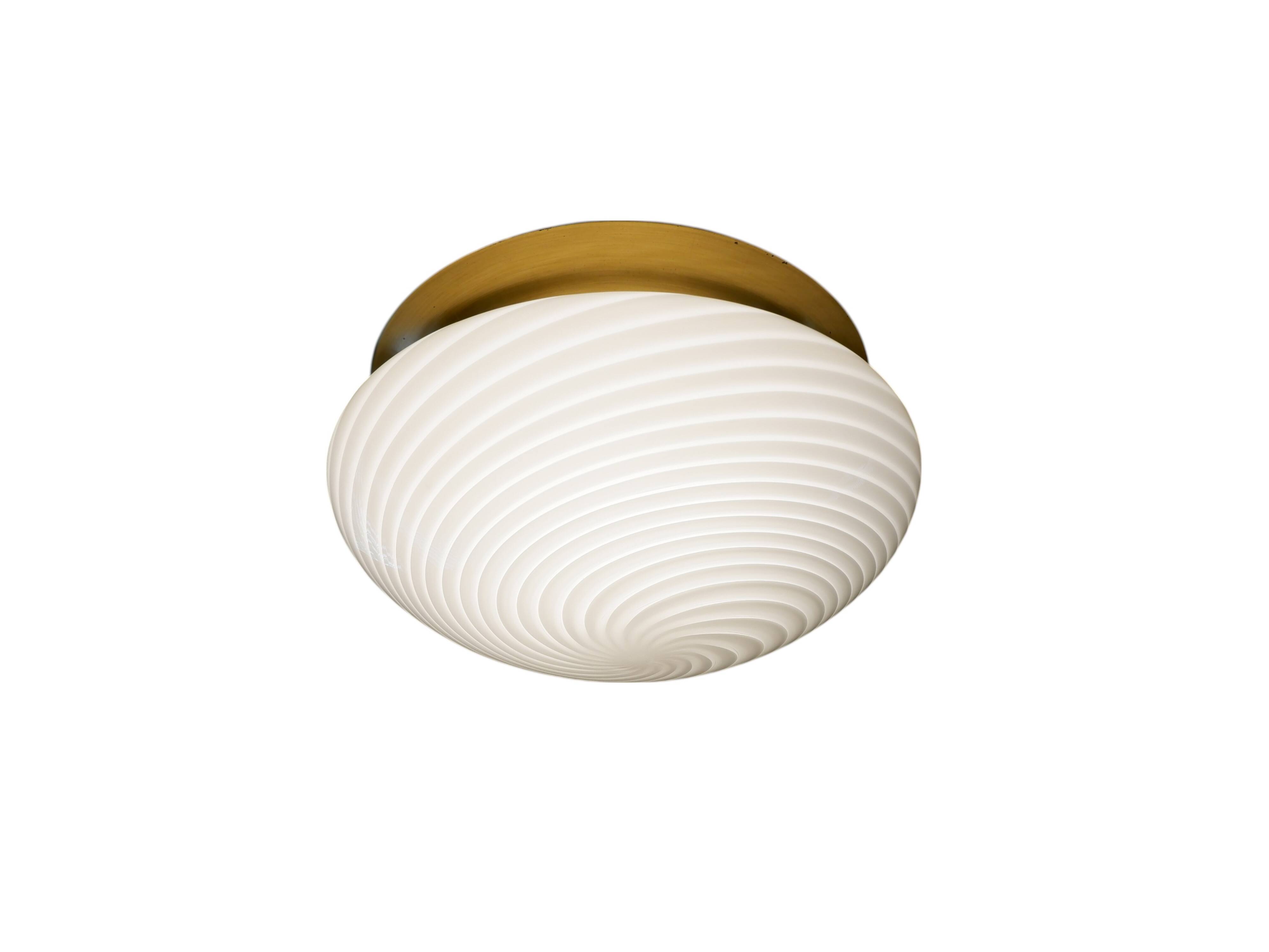 Murano Swirl ceiling lamp, Italy 1970s