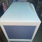 Dressing Room Revamped White/ Denim Fabric (Country Style - Shabby Chic)