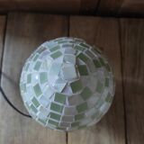 Green mosaic glass egg lamp night light