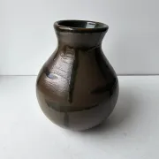 Artisanal vase in glazed stoneware signed Javotte