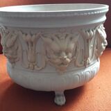 Very rare fine stoneware pot signed Sarreguemines from the end of the 19th century