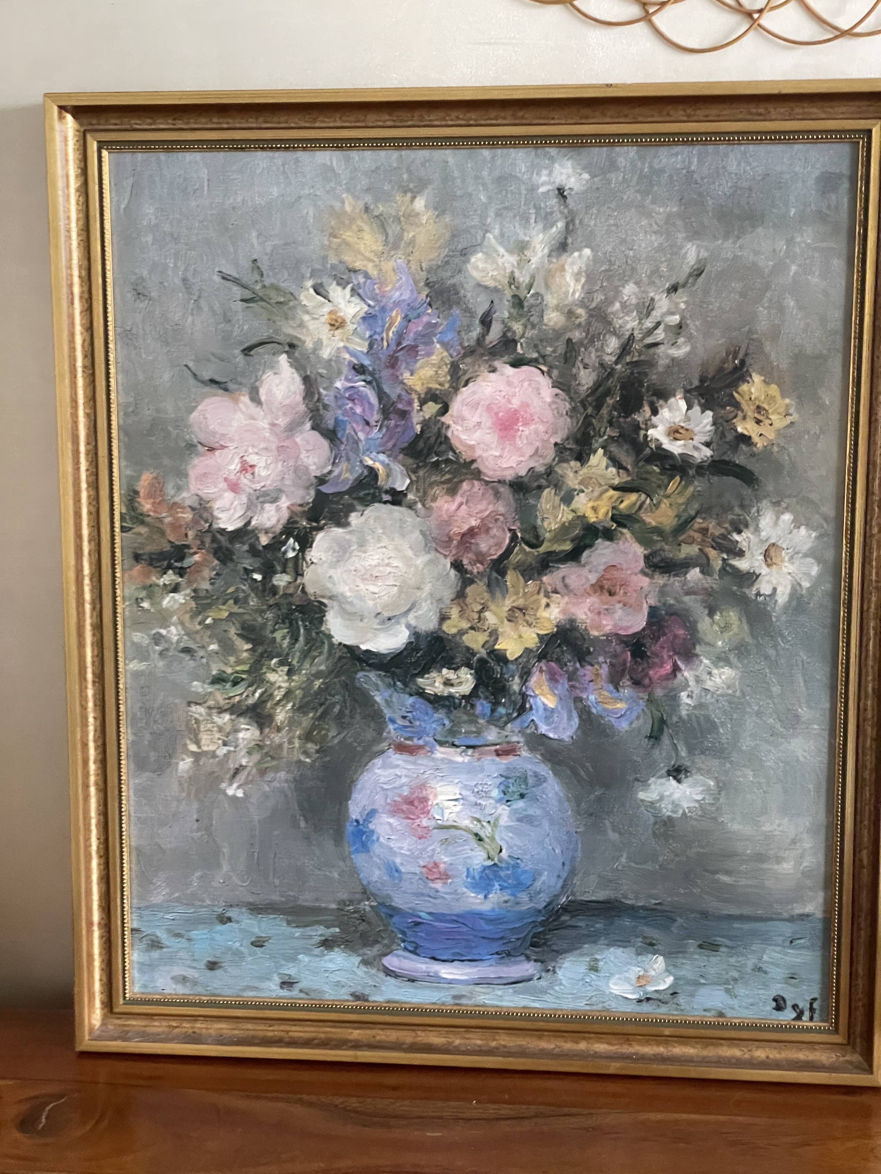 Painting bouquet of flowers