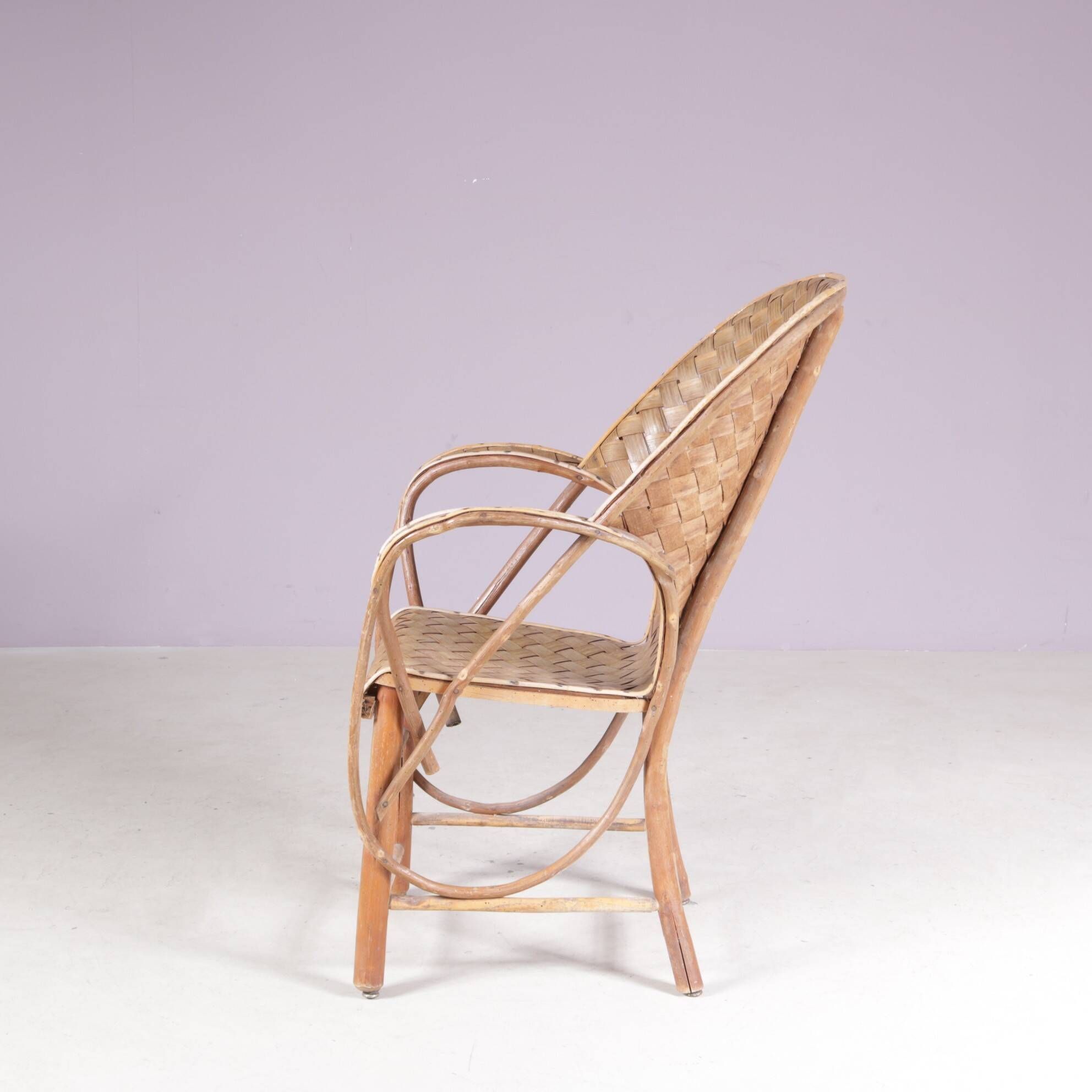 1950s Rare wooven chair (commissioned by le Corbusier)