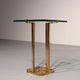 Peter Ghyczy T18 side tables, 1970s design polished brass (40x40x52)