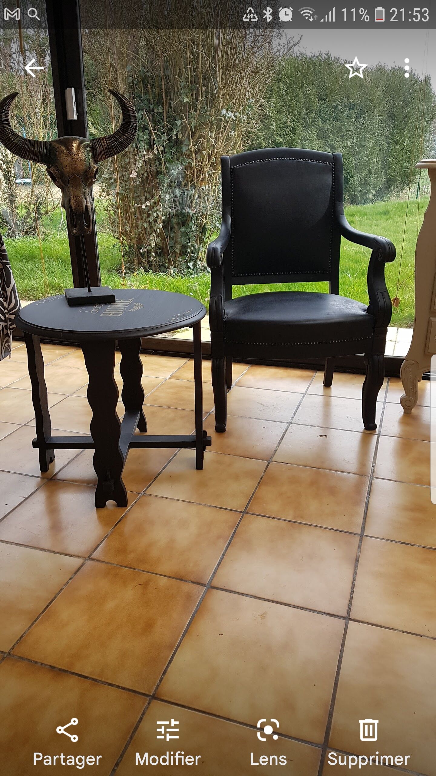 "Restoration" style armchair