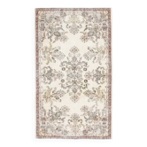Tapis de zone en laine et coton beige Oushak fait main des années 1970 120x207