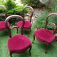 4 chaises médaillon tapissées style Louis Philippe