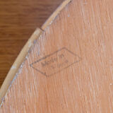 1970 mirror, rattan frame