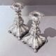 Antique Pair of Candle Holder Silver Rococo Style Candlesticks, 1900s Home Decor