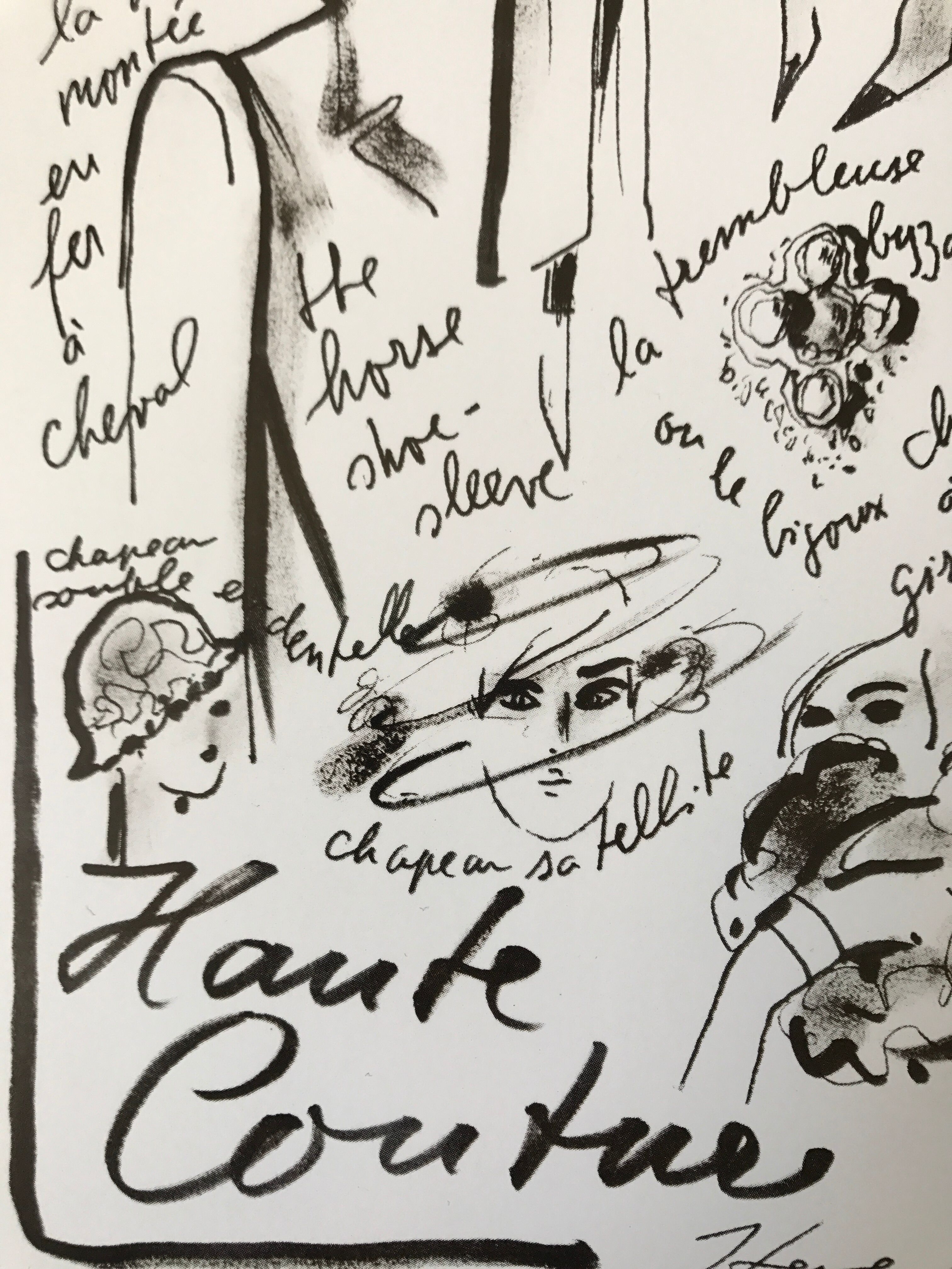 Dessin de Karl Lagerfeld pour Chanel