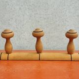 Vintage wall-mounted coat rack in imitation bamboo