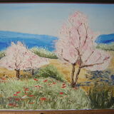 Oil on canvas by Patrice Skrabal, Almond trees