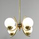 Mid-Century Italian Brass and Opaline Chandelier