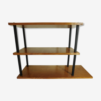 Etagère vintage asymétrique en hêtre massif