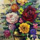 Oil on canvas still life "bouquet" Yves Gonec middle twentieth century