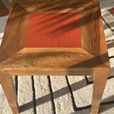 Coffee table in walnut with a tadelakt top.