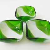 Suite of 3 glove in Murano 1970