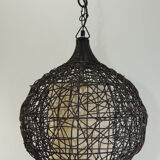Brown rattan pendant lamp
