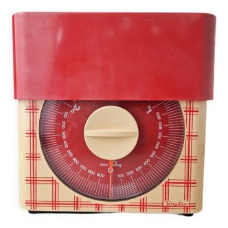 Balance de cuisine Terraillon vintage série limitée design torchon années 70