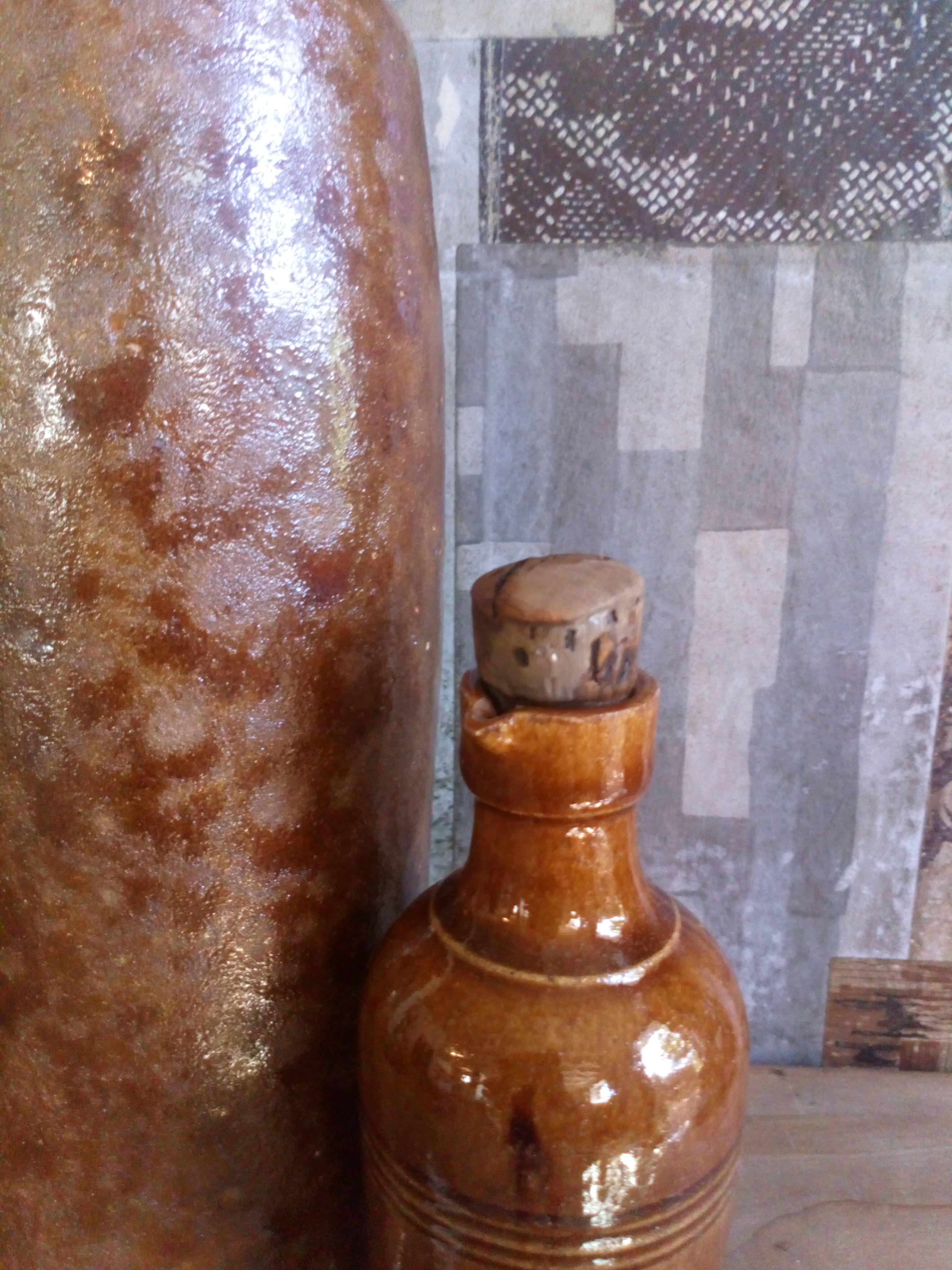 Two earth bottles 19th