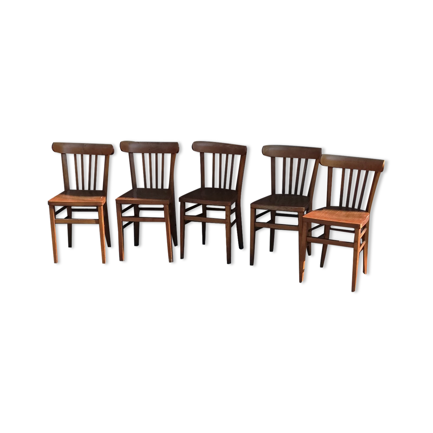 Set de 5 chaises bistrot vintage