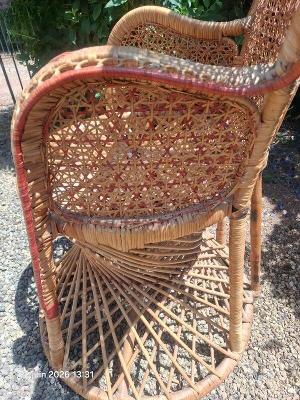 Fauteuil rotin style Emmanuelle