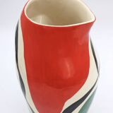 Service (vase et verres en céramique émaillée) signé Roland Brice