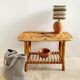 Coffee table in rattan marquetry 1960