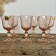6 "Rosaline" vintage liqueur glasses by Luminarc