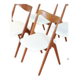 Set Bouclé diningchairs Albin Johansson and Sons