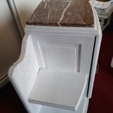 Art Deco bedside table top red marble