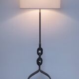 60s steel link floor lamp base