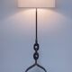 60s steel link floor lamp base