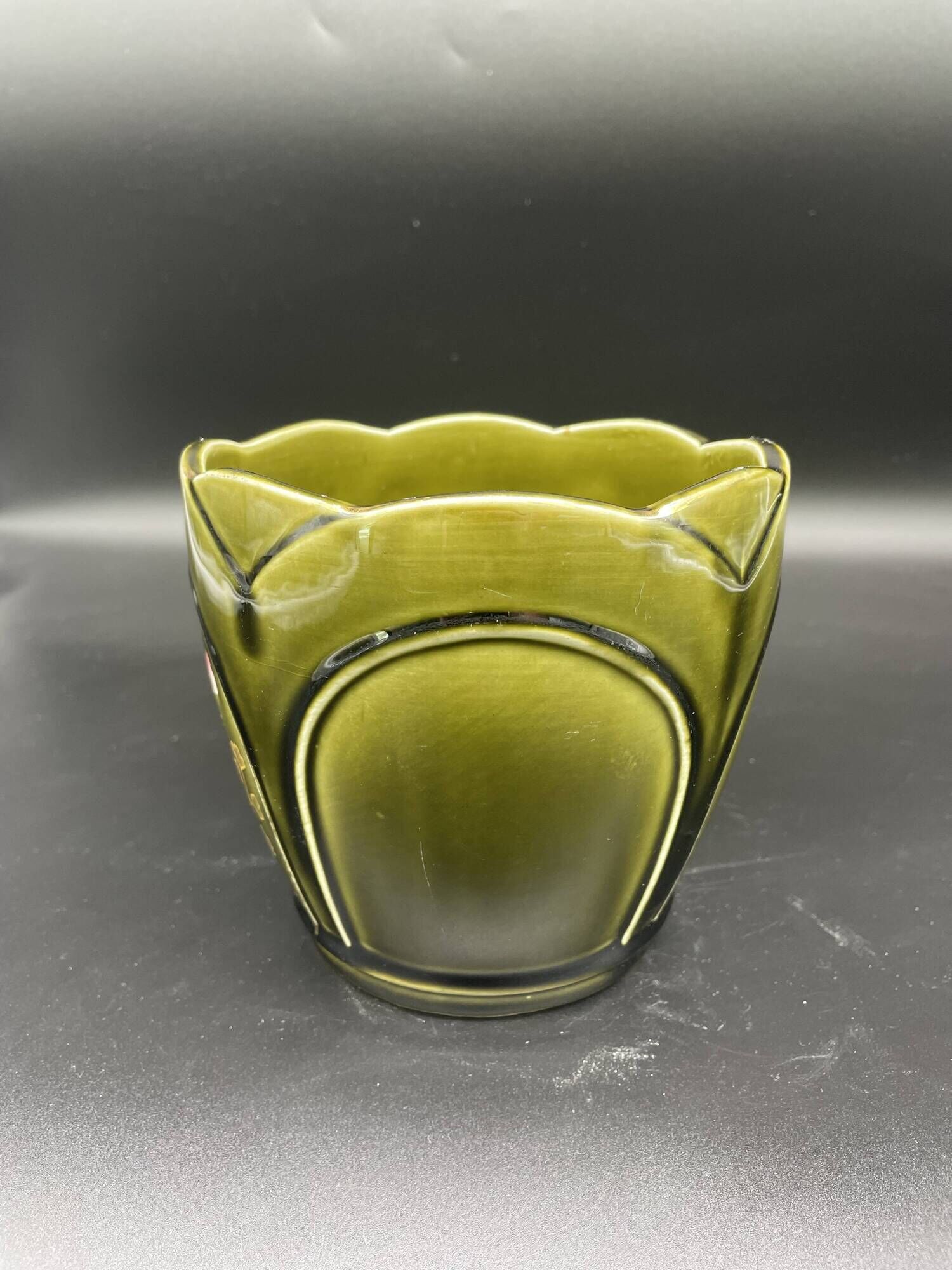Slip planter, pair, art nouveau, de bruyn earthenware, signed, numbered, fives, lille