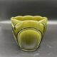 Slip planter, pair, art nouveau, de bruyn earthenware, signed, numbered, fives, lille