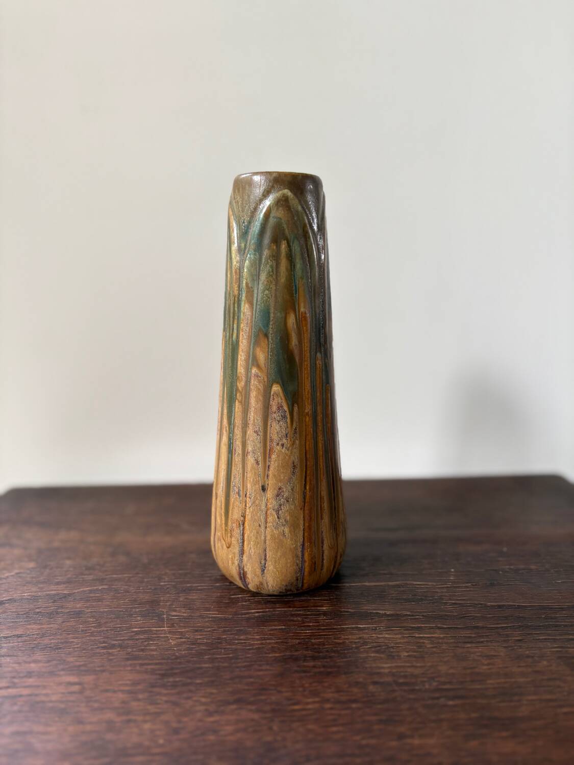 Large ceramic vase Metenier Belgian Art Nouveau