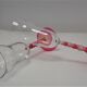 6 colored glass champagne flutes