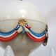 French Style Balloon Toleware Chandelier from the 1950s