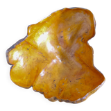 Swedish popular art Very large bowl in dark and curly birch, 1960s