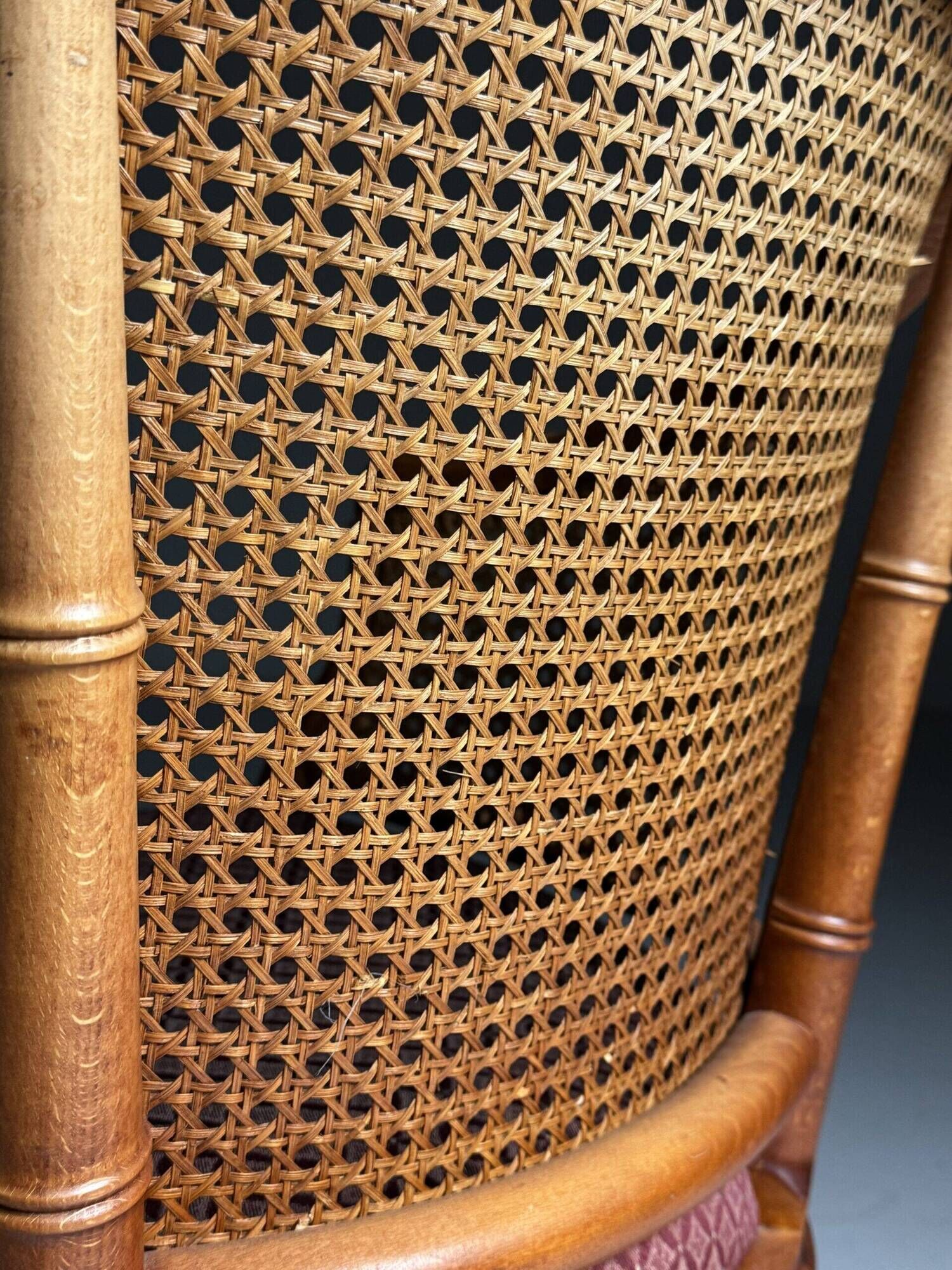 Set of 4 vintage faux bamboo chairs