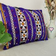 Moroccan kilim cushion purple 55x45cm