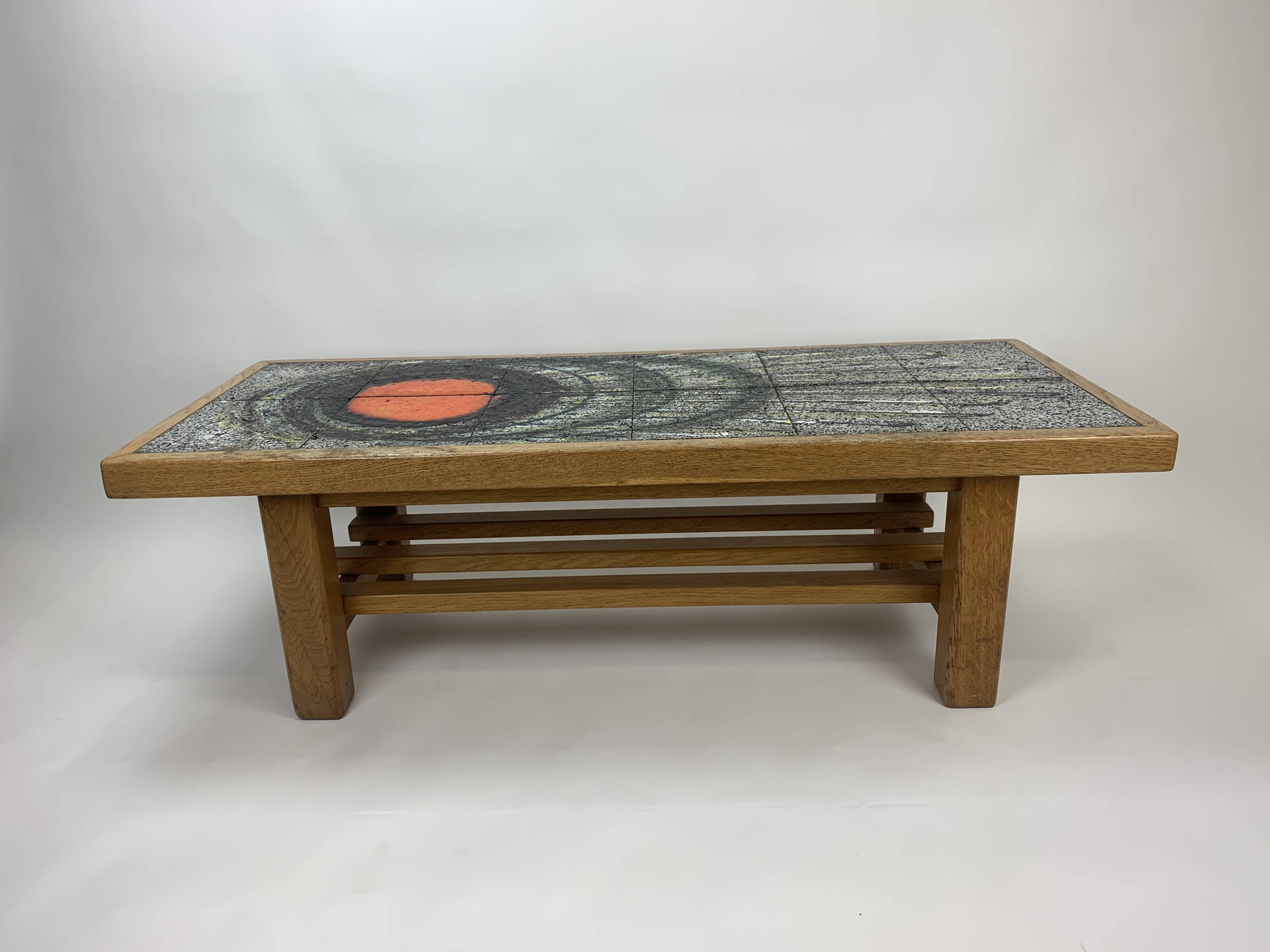 Mid-century design ceramic coffee table, 1970’s